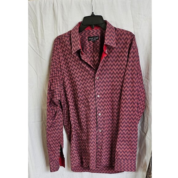 Jared Lagn Zig Zag Cotton Button-Up Shirt - Picture 1 of 9